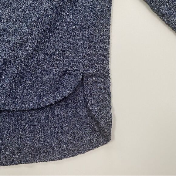 Massimo Dutti Textured Knit Long Sleeve Crew Neck Sweater Blue Women’s XS - Picture 6 of 10